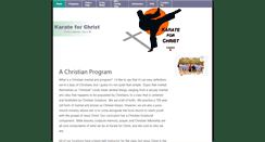 Desktop Screenshot of karateforchrist.ca